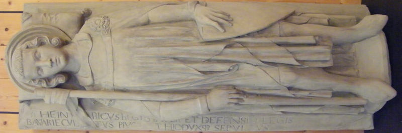 Germany Asbach Kloster Museum Herzog Heinrichs of Zankers 995 effigy 1320-30 Regensburg St Emmeram